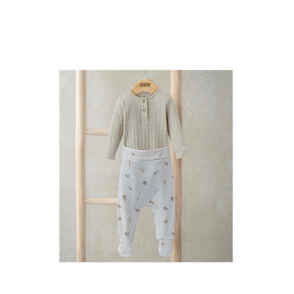 Mamas & Papas Ribbed Safari Bodysuit & Leggings Set - MPSS42LJ4S