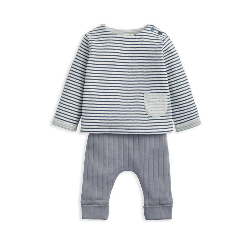 Mamas & Papas Striped Top & Rib Leggings Set (2 Pieces) - MPSS42LK4M