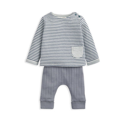 Mamas & Papas Striped Top & Rib Leggings Set (2 Pieces) - MPSS42LK4M