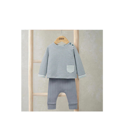 Mamas & Papas Striped Top & Rib Leggings Set (2 Pieces) - MPSS42LK4M