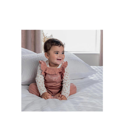 Mamas & Papas Embroidered Dungarees & Bodysuit Set - MPSS42LK4Y