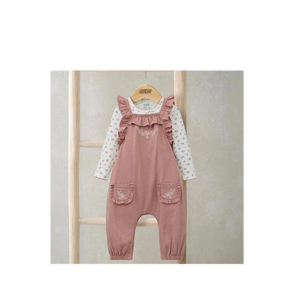 Mamas & Papas Embroidered Dungarees & Bodysuit Set - MPSS42LK4Y