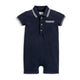 Mamas & Papas Navy Pique Polo Romper - MPSS536C3K