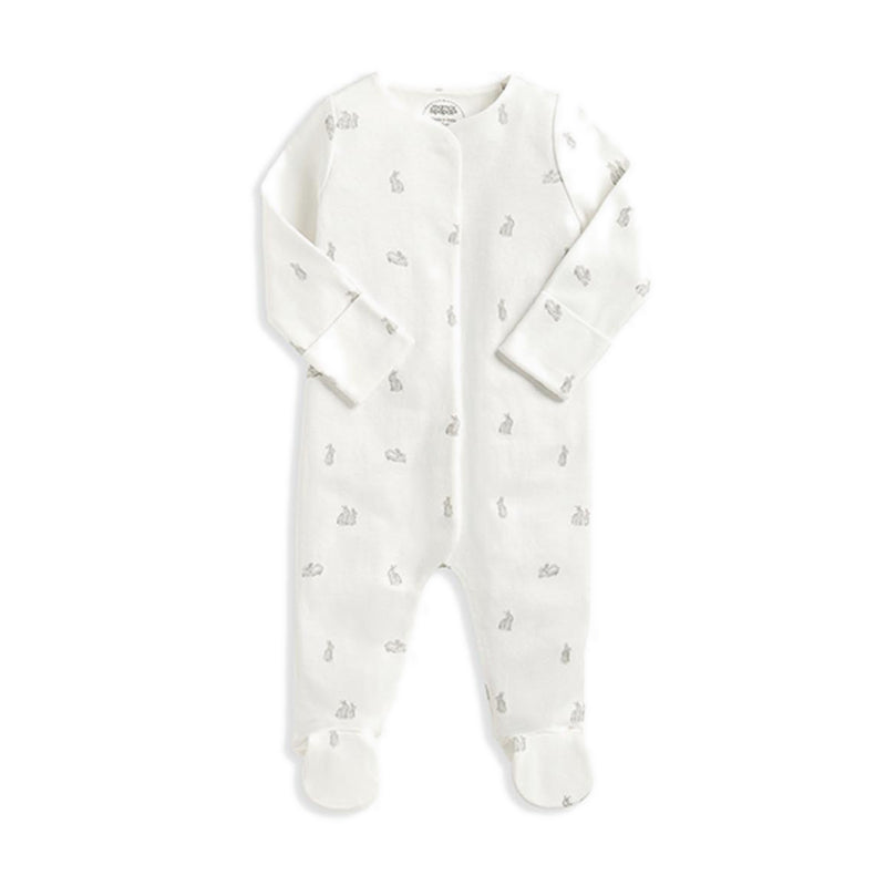 Mamas & Papas Bunny Sleepsuit Bodysuit & Hat - MPSS685H1R