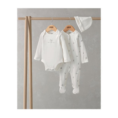 Mamas & Papas Bunny Sleepsuit Bodysuit & Hat - MPSS685H1R