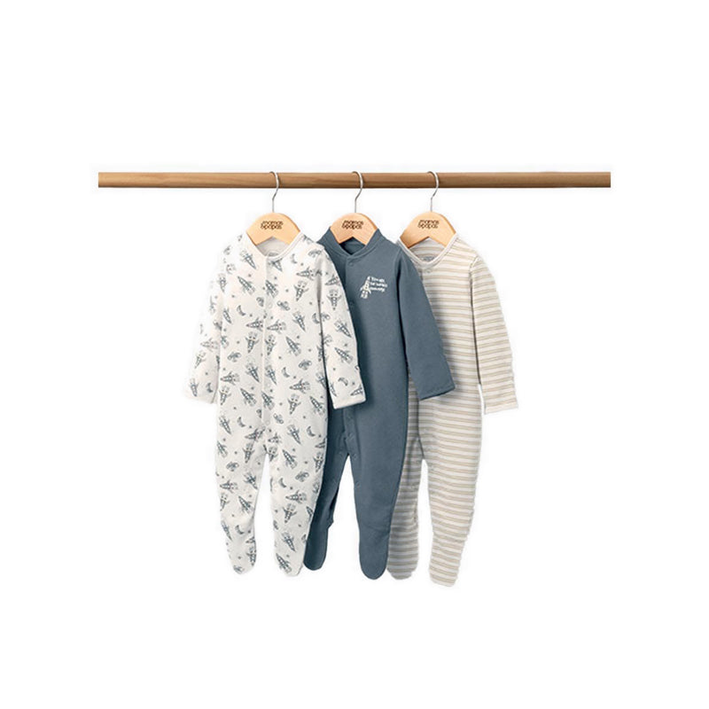 Mamas & Papas 3 Pack Universe Sleepsuits - MPSS79FB3K