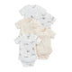 Mamas & Papas Bunny Floral Sleepsuits (Pack of 5) - Pink - MPSS79GG1J