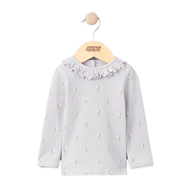 Mamas & Papas Floral Long Sleeve T-Shirt - MPSS81MB9Z