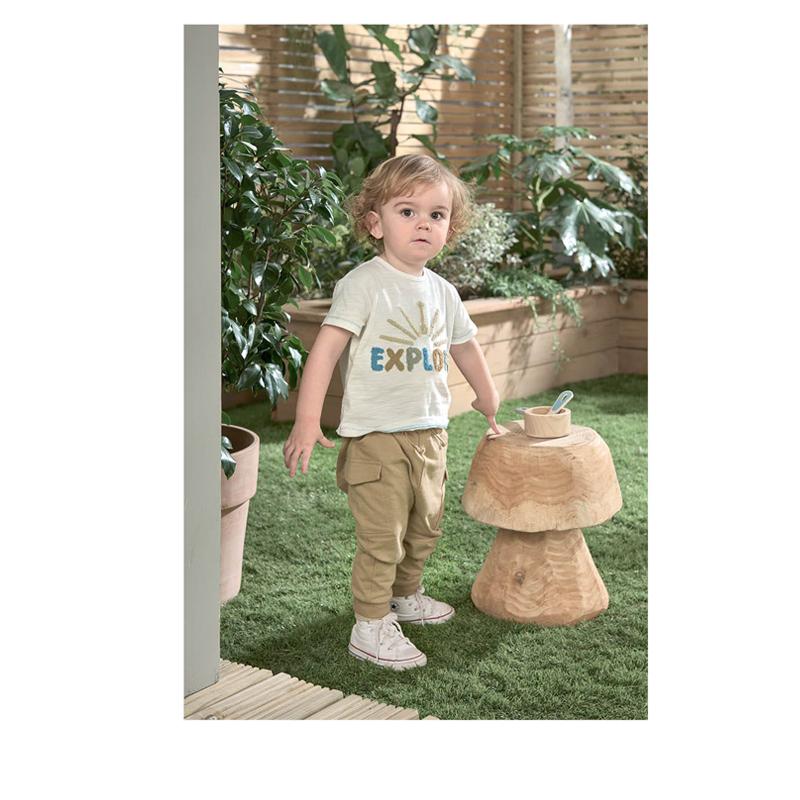 Mamas & Papas Explore T-Shirt - White - MPSS81MH4U