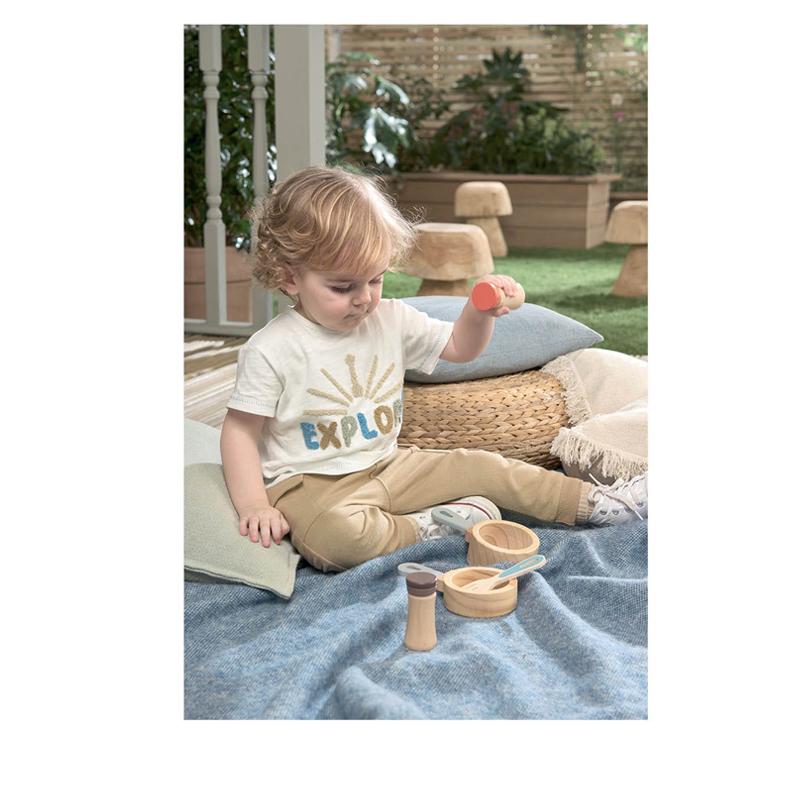 Mamas & Papas Explore T-Shirt - White - MPSS81MH4U