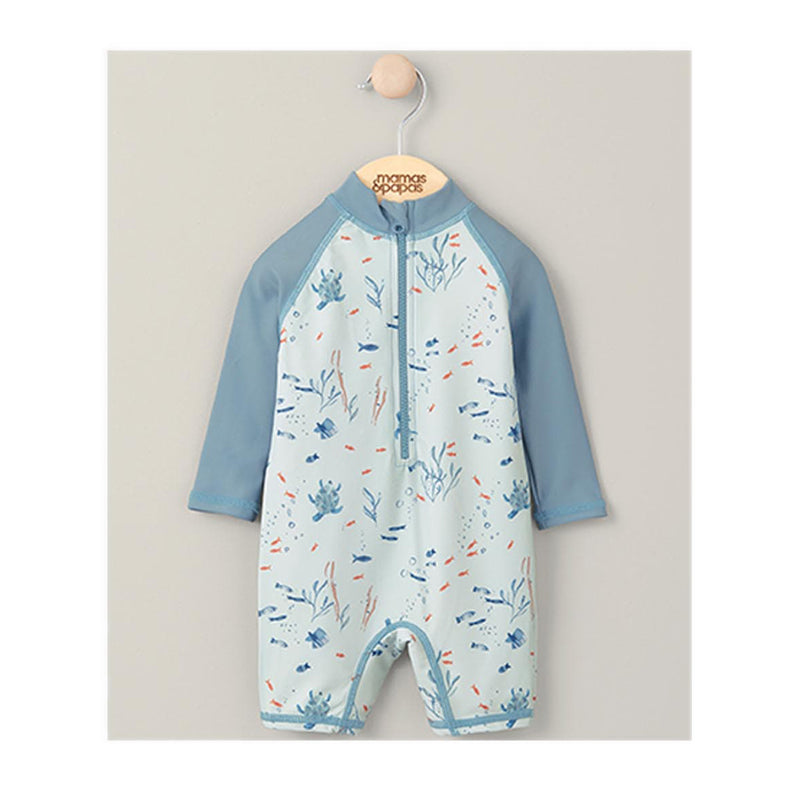 Mamas & Papas Long Sleeve Rashsuit Swimwear - Blue - MPSS93MC5O