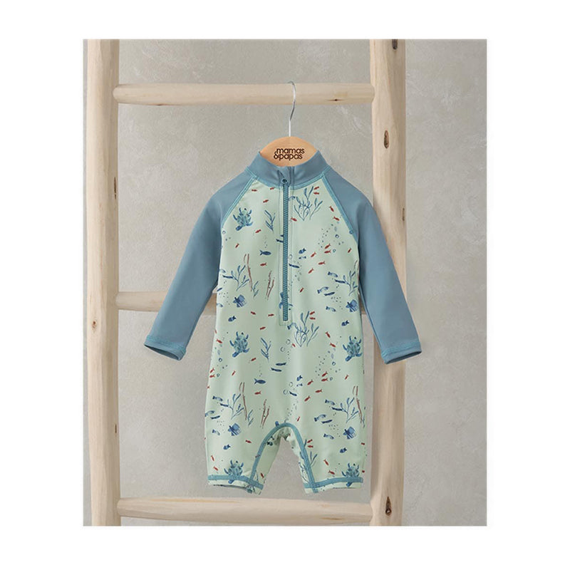Mamas & Papas Long Sleeve Rashsuit Swimwear - Blue - MPSS93MC5O