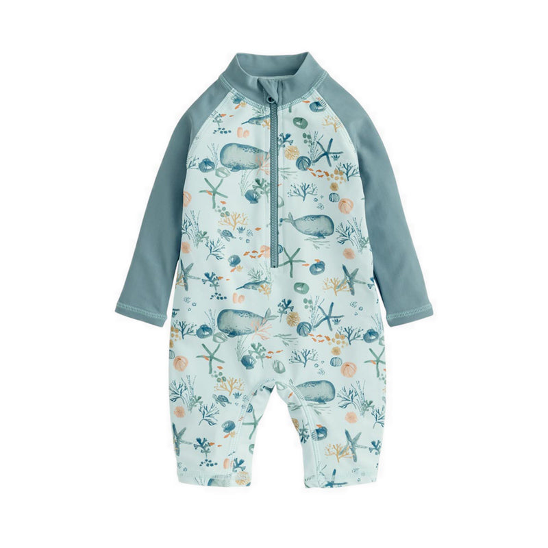 Mamas & Papas Long Sleeve Whale Print Rashsuit - MPSS93MJ2H