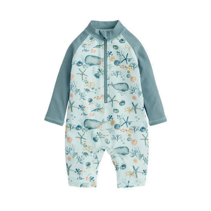 Mamas & Papas Long Sleeve Whale Print Rashsuit - MPSS93MJ2H