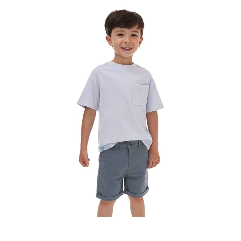Marks & Spencer Cotton Rich Chino Shorts Air Force Blue - MSP1855VT88C