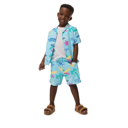 Marks & Spencer Pure Cotton Holiday Print Shorts - MSP1862V-T88