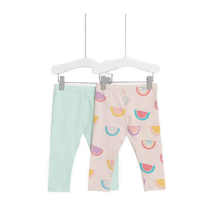 Marks & Spencer 2pk Cotton Rich Fruit Print Leggings  - MSP2272B-T78