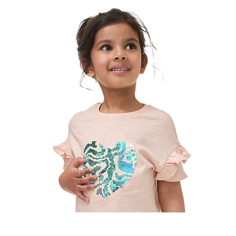 Marks & Spencer Pure Cotton Reversible Sequin T-Shirt - MSP2339ET77A