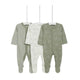 Marks & Spencer 3pk Pure Cotton Whale & Striped Sleepsuits - MSP4526S-T92