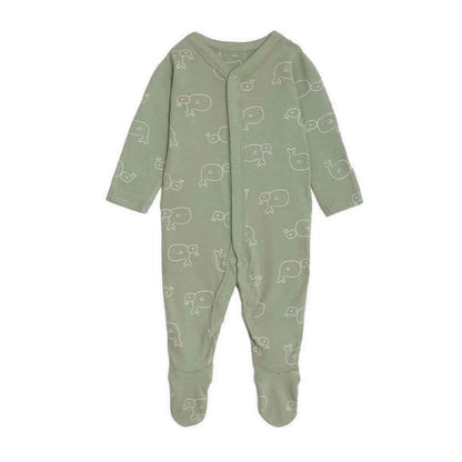 Marks & Spencer 3pk Pure Cotton Whale & Striped Sleepsuits - MSP4526S-T92
