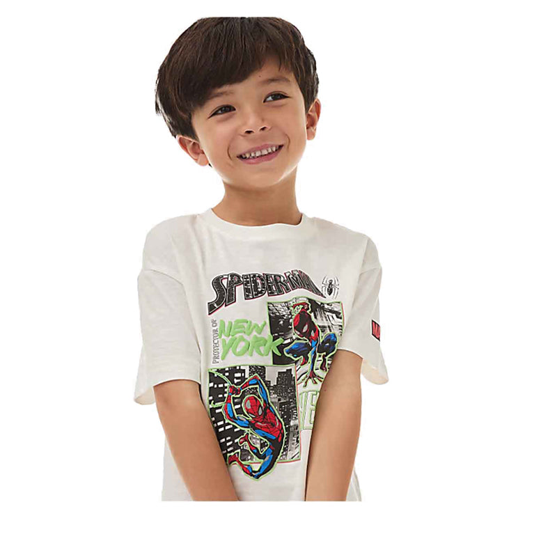Marks & Spencer Pure Cotton Spider-Man™ T-Shirt - MSP4803C-T88