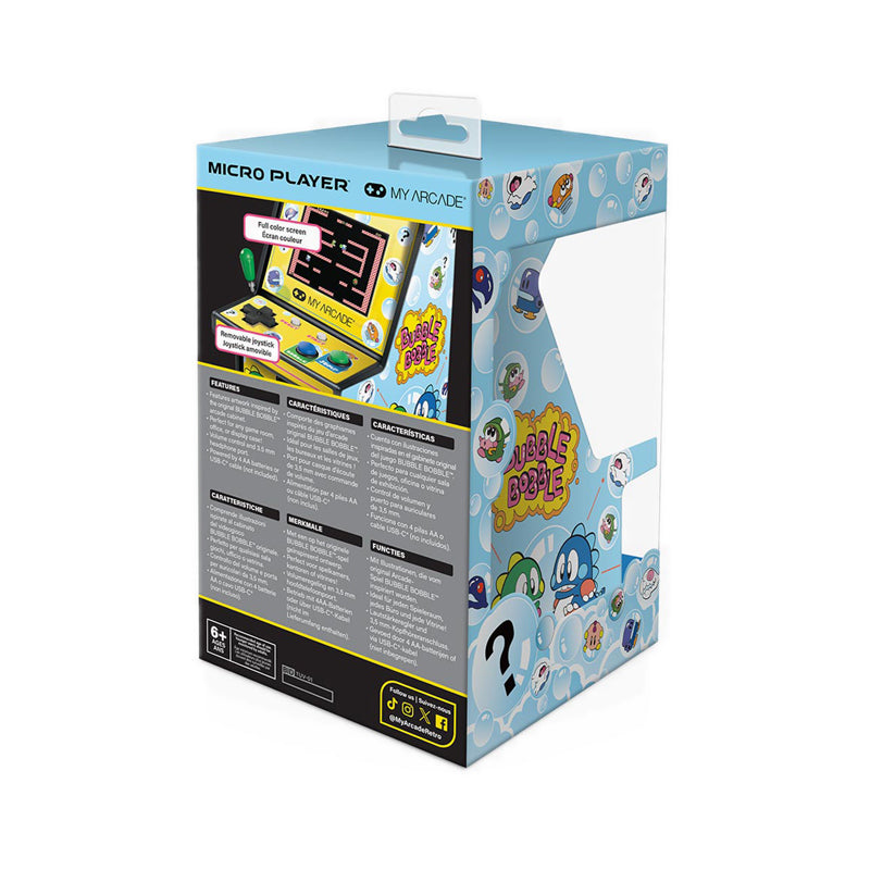My Arcade Micro Player 6.75" Bubble Bobble Collectible Retro - MYADGUNL-3241