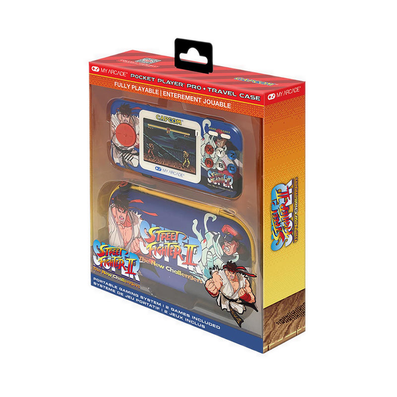 POCKET PLAYER PRO + TRAVEL CASE SUPER STREET FIGHTER II PORTABLE GAMING SYSTEM WITH CASE