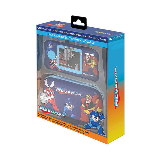POCKET PLAYER PRO + TRAVEL CASE MEGA MAN PORTABLE GAMING SYSTEM WITH CASE