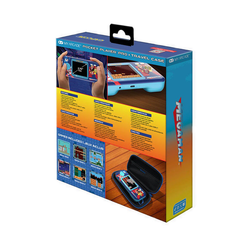 POCKET PLAYER PRO + TRAVEL CASE MEGA MAN PORTABLE GAMING SYSTEM WITH CASE