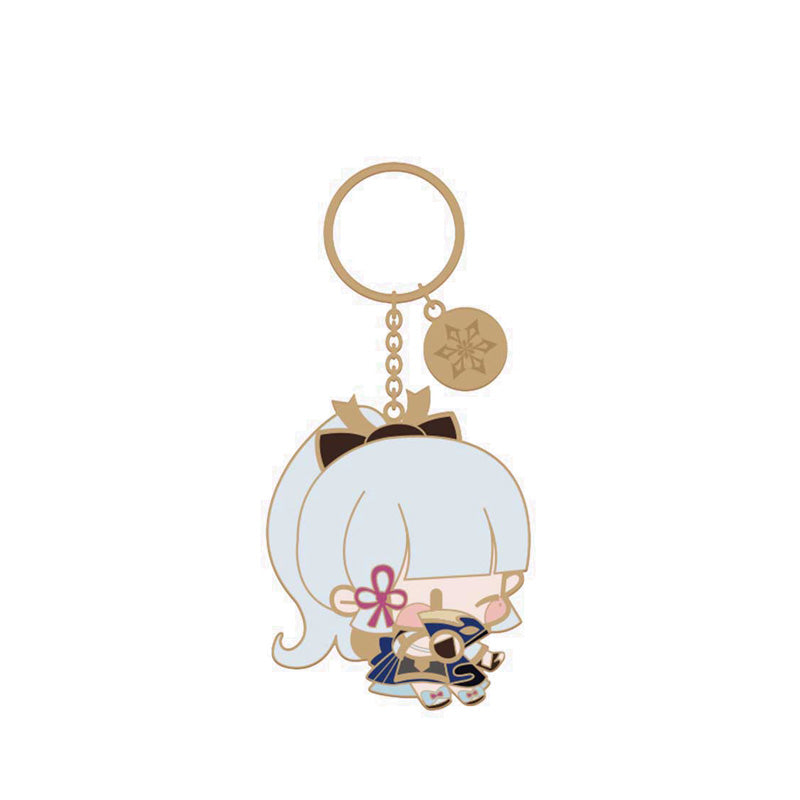 Nullset Genshin Impact Chibi Character Metal Keychain Kamisato Ayaka -NLS12547