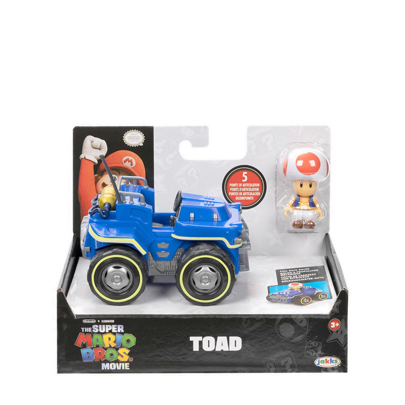 The Super Mario Bros Movie 2.5” Figure with Pull Back Racer – Toad - NTM41770I