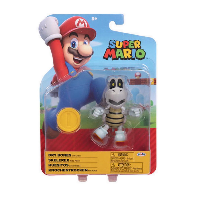 Nitendo Super Mario Nitendo  4In Fig Dry Bones W Coin - NTM41784I