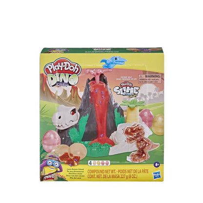 PlayDoh Slime Dino Crew Lava Bones Island Playset with HydroGlitz Compound  - PDOF1500