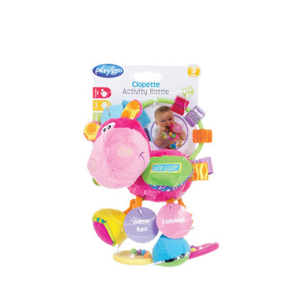 Playgro CLOPETTE ACTIVITY RATTLE PINK - PYG112056MTI