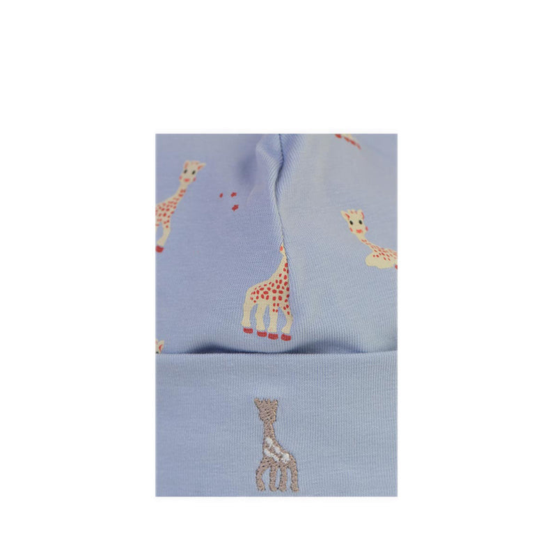 SOPHIE LA GIRAFE CAP PRINT EMBROIDER BLUE TINT - SGF41006-028