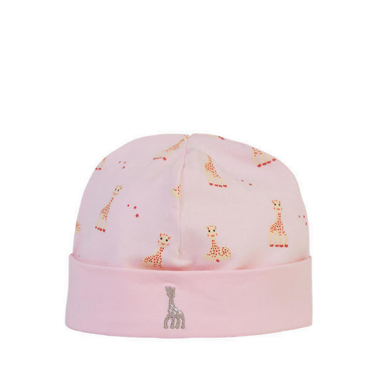 SOPHIE LA GIRAFE CAP PRINT EMBROIDER LIGHT PINK - SGF41006-029