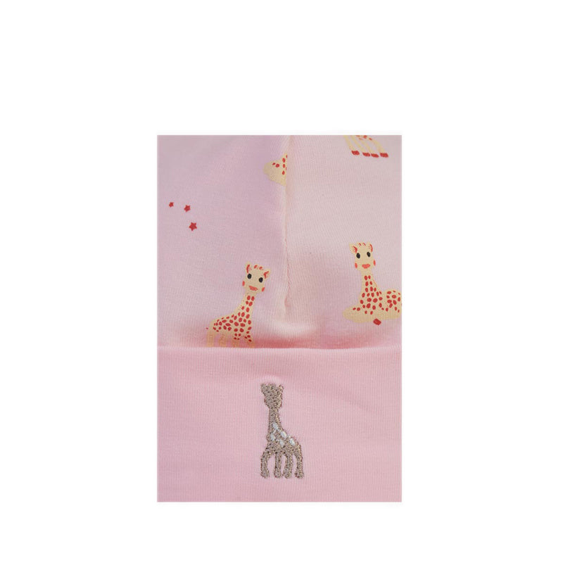 SOPHIE LA GIRAFE CAP PRINT EMBROIDER LIGHT PINK - SGF41006-029