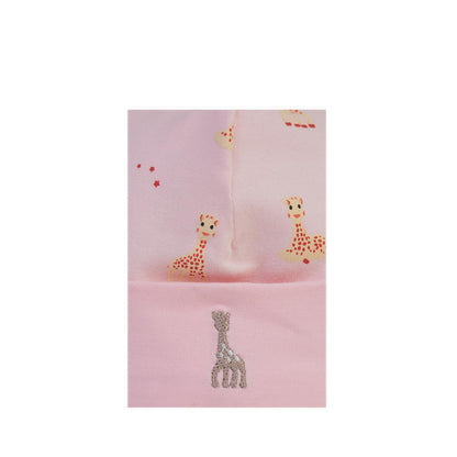 SOPHIE LA GIRAFE CAP PRINT EMBROIDER LIGHT PINK - SGF41006-029