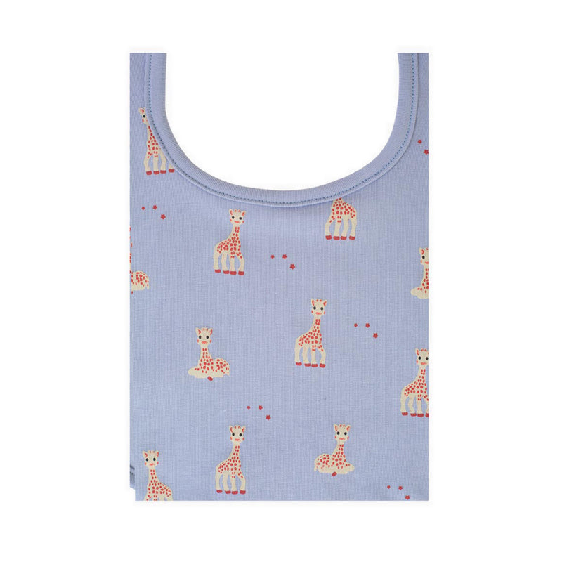 SOPHIE LA GIRAFE BIB LYCRA PRINT BLUE TINT ONE SIZE - SGF41007-027