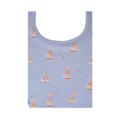 SOPHIE LA GIRAFE BIB LYCRA PRINT BLUE TINT ONE SIZE - SGF41007-027