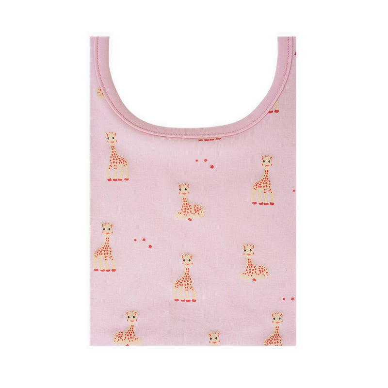 SOPHIE LA GIRAFE BIB LYCRA PRINT LIGHT PINK ONE SIZE - SGF41007-028
