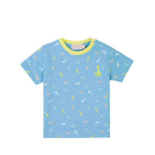 SOPHIE LA GIRAFE TSHIRT HEAVY BABY BLUE - SGF41606-027
