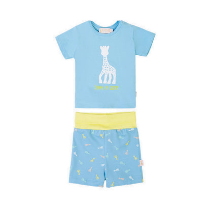 SOPHIE LA GIRAFE TSHIRT SHORT BABY BLUE - SGF41608-027