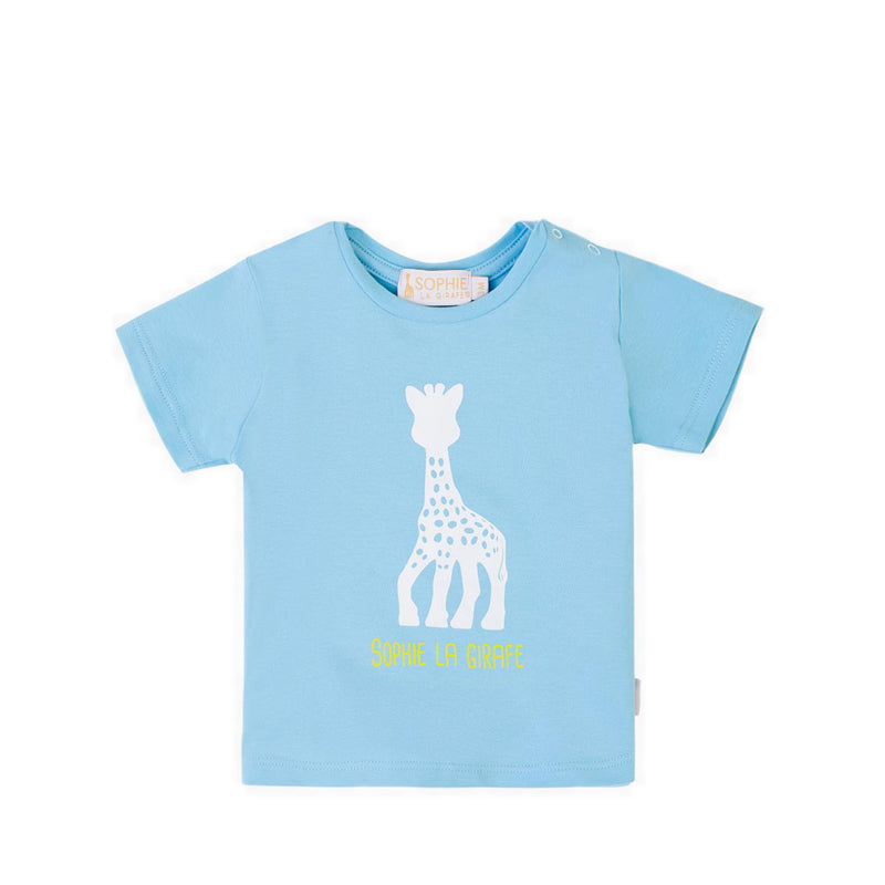 SOPHIE LA GIRAFE TSHIRT SHORT BABY BLUE - SGF41608-027