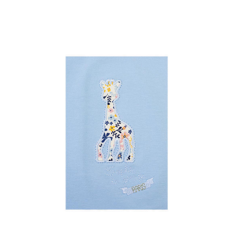 SOPHIE LA GIRAFE TSHIRT EMBROIDERY BLUE - SGF43602-027