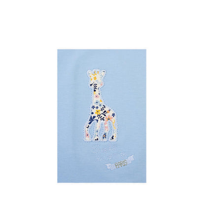 SOPHIE LA GIRAFE TSHIRT EMBROIDERY BLUE - SGF43602-027