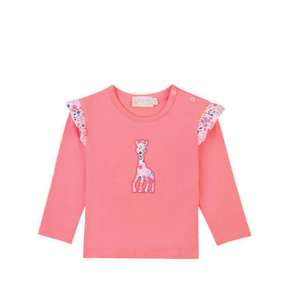 SOPHIE LA GIRAFE SHIRT EMBROIDERY BLUSH PINK - SGF43606-028