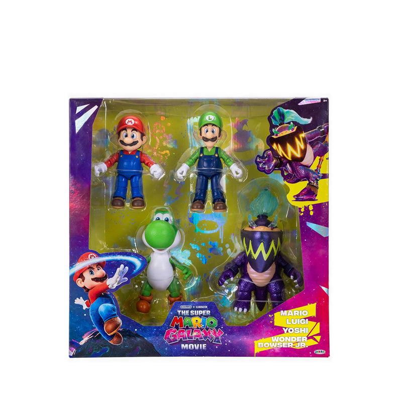 The Super Mario Galaxy Movie - 5” Figure Multi-Pack – Mario, Yoshi and exclusive Wonder Bowser Jr. a - SM8432304