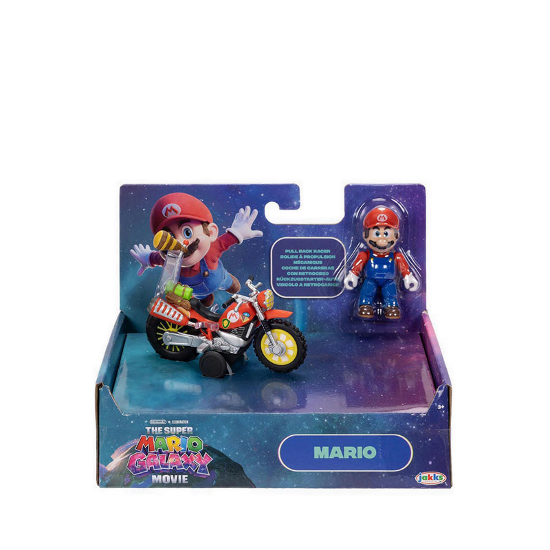 The Super Mario Galaxy Movie – 2.5” Figure with Pull Back Motorcycle – Mario - SM843233