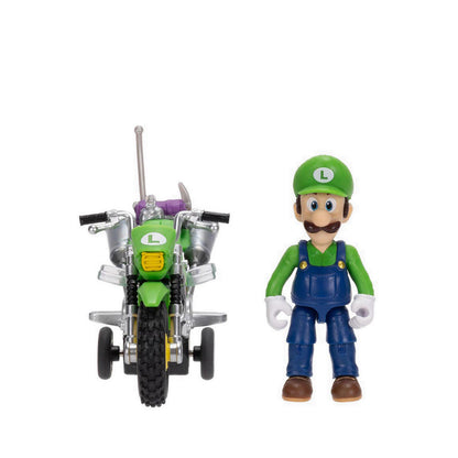 The Super Mario Galaxy Movie – 2.5” Figure with Pull Back Motorcycle – Luigi - SM843234